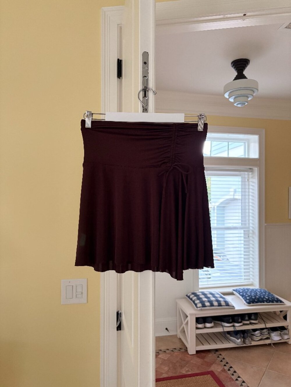 free people ruched mini skirt (s)